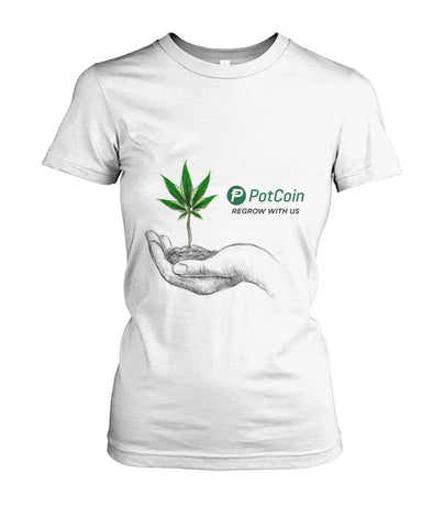 PotCoin Regrow Women T-Shirt - CryptoANTEG.com
